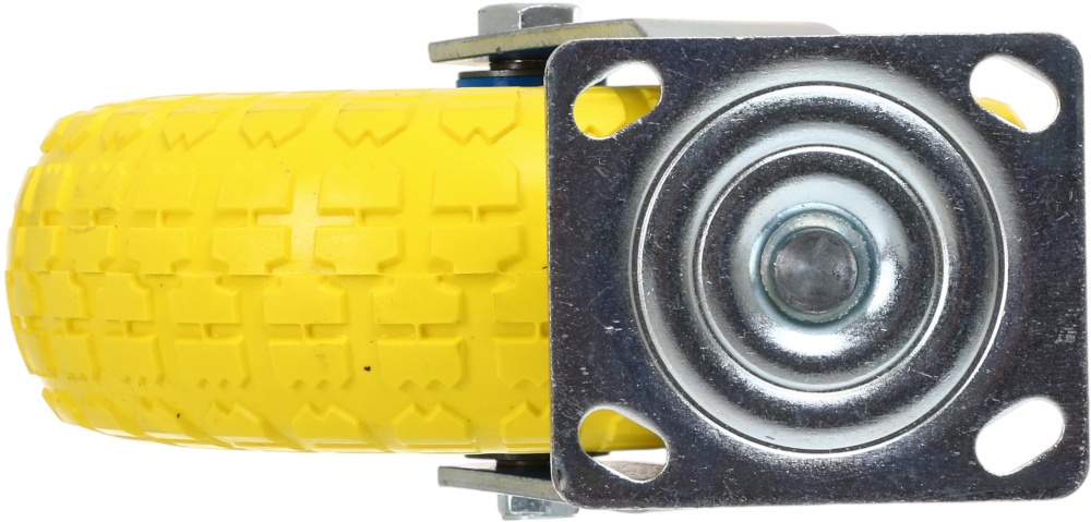 Колесо пенополиуретановое d260 мм поворотное желто-синий 350-4PU