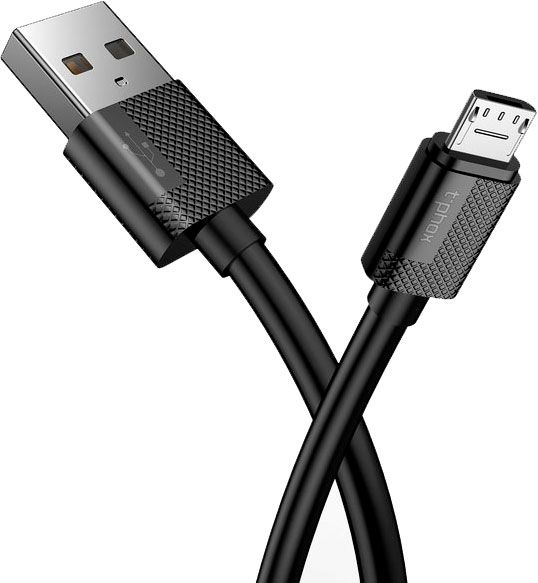 Кабель T-PHOX USB – microUSB 1.2 м черный (T-M801 black) Nets 