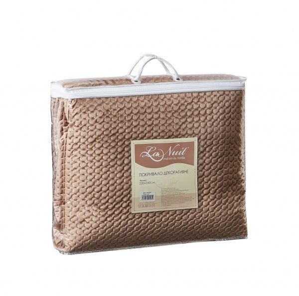 Покрывало Basic 3D Velvet 160x220 см La Nuit тауп 