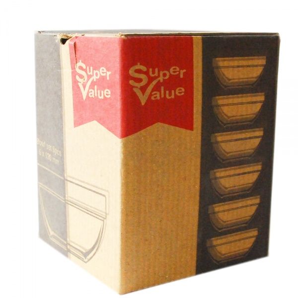 Набір салатників скляних 120 мм 6 шт. Super Value