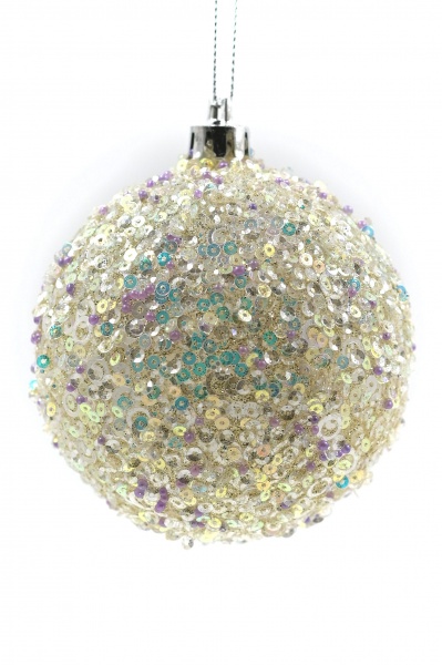 Шар новогодний Фейерверк 60 мм золотой 8593