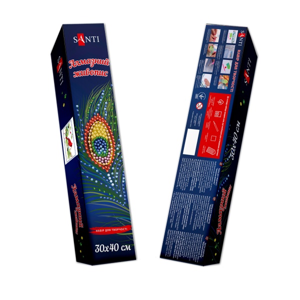 Картина стразами Червоний кардинал 30x40 см 954130 Santi 