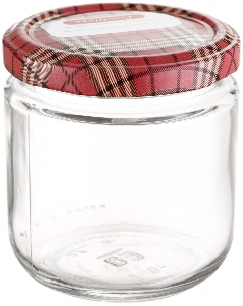 Банка скляна з металевою кришкою клітка 200 мл арт.1200М Everglass