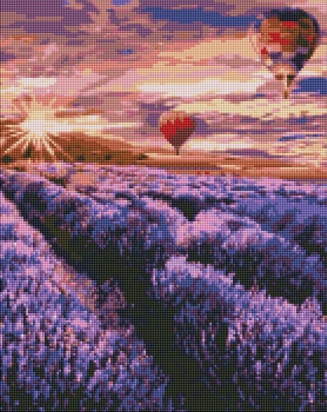 Алмазная мозаика Набор со стразами Идейка Цветущая лаванда Прованса 40х50см Идейка 