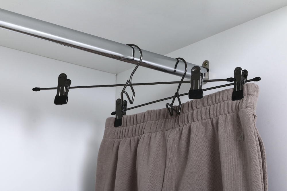 Набор плечиков Vivendi Black Nickel с зажимами для брюк и юбок 2 шт.