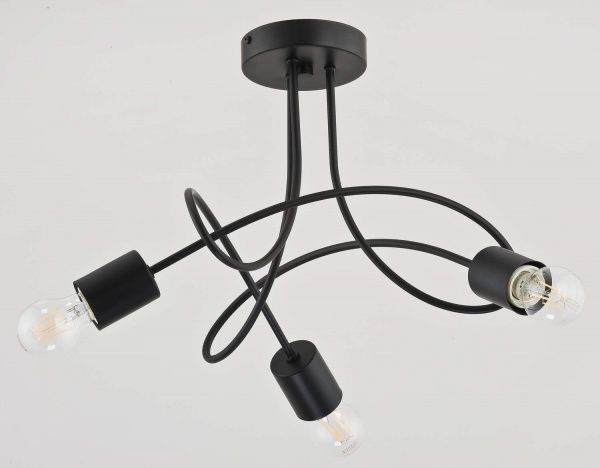 Люстра ALFA Ergo 3x60 Вт E27 черный 24053 