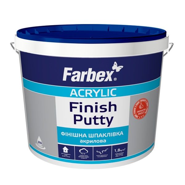 Шпаклівка Farbex фінішна акрилова біла 8 кг