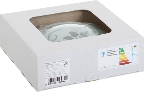 Світильник настінно-стельовий УТ Сяйво НПБ Весна 1x60 Вт E27 білий 2519 