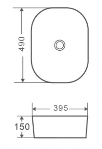 Умивальник Mixxen Atlantic CL-1291 490х395х150мм MXLT0614