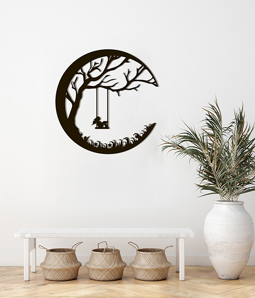 Панно PN119 гойдалка 56x56 см коричневий 