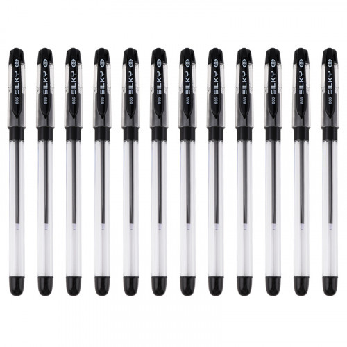 Ручка масляная Baoke 0.5 мм с грипом черная Silky (B36-black) 