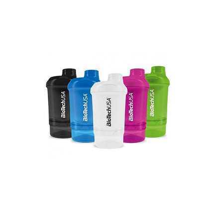 Пляшка спортивна 500 (+150) мл BioTechUSA Wave+ Compact shaker Schocking Blue синій 24080200