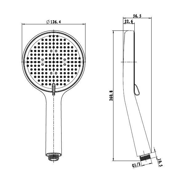 Лейка для душа Mixxen Атланта MXAT0616BL 