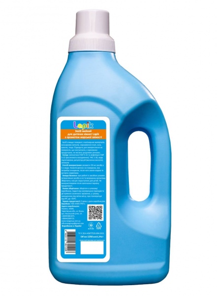 Средство Lapik для мытья разных поверхностей детских комнат с ароматом морской свежести 1,25 л