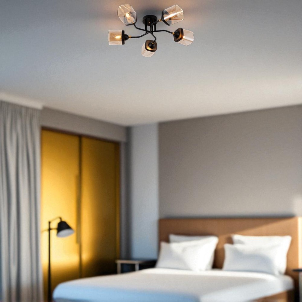 Люстра стельова Blitz Carrara 5x60 Вт Е27 чорний 5191-45