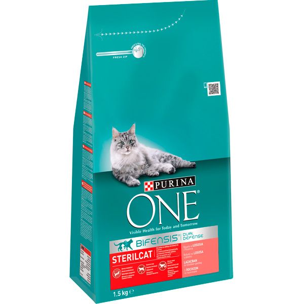 Корм Purina One SterilCat с лососем и пшеницей 1,5 кг