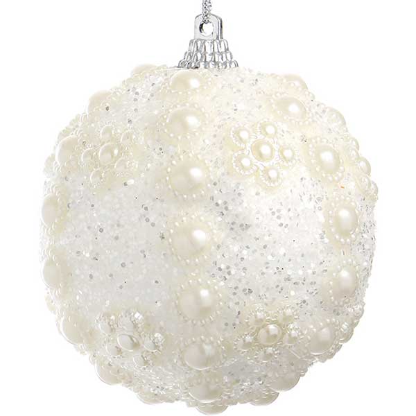 Кулька новорічна Молочний шлях SDA142280W 80 мм