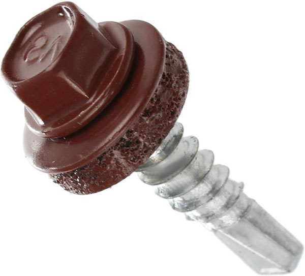 Саморез со сверлом по металлу 5.5x25 мм вес гнилая вишня RAL 3009 EXPERT FIX