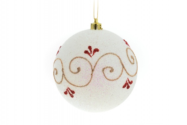Куля новорічна Орнамент 8 см 