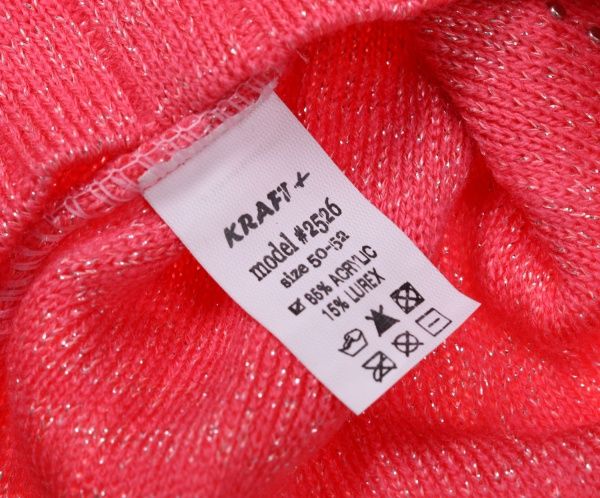 Шапочка детская для девочки Kraft+ RU076 р.50-52 персик 