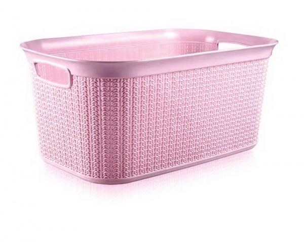 Корзина Ucsan Plastik KNIT прямоугольная 38 л розовый 