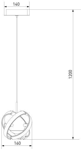 Люстра світлодіодна Strotskis Solo 12 Вт хром 90057/1 