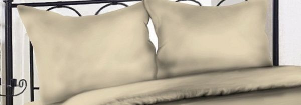 Наволочка сатин гладкокрашеный 50x70 см песочный 