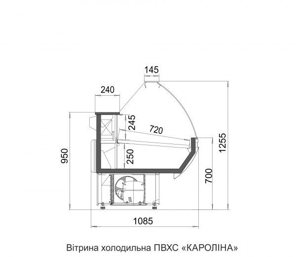 Холодильная витрина Технохолод Каролина 465 Вт