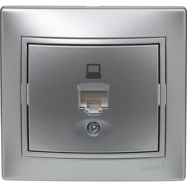 Розетка комп’ютерна Lezard Mira сірий 701-1010-139