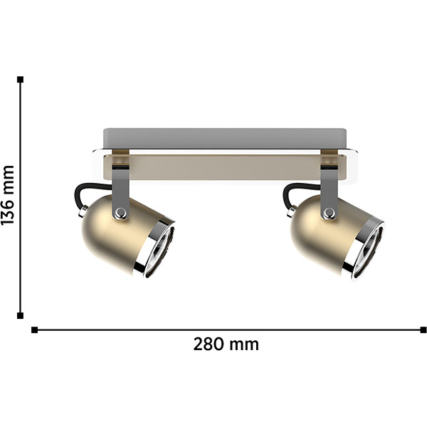 Спот WunderLicht HG1612-12 2x3 Вт GU10 бронзовый 