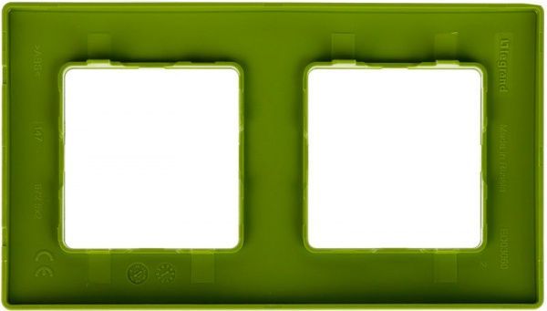 Рамка двухместная Legrand Etika универсальная зеленый папоротник 672542