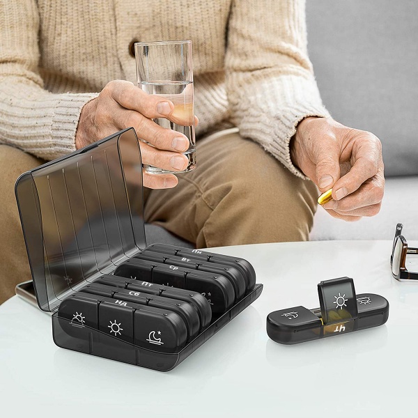 Органайзер для таблеток MVM PC-17 BLACK 41x119x157 мм