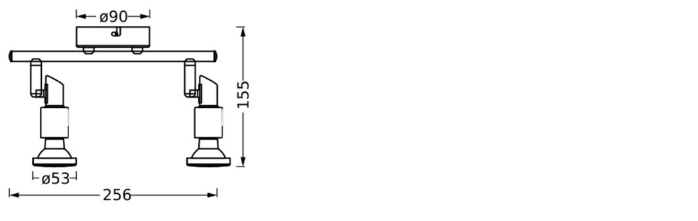 Спот Ledvance 2x3,4 Вт GU10 чорний