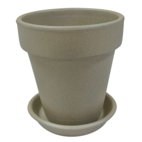 Горщик керамічний Оріана-Запоріжкераміка Наперсток №1 крошка круглий 2,6л капучино 