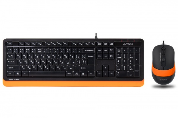 Комплект клавиатура и мышь A4Tech F1010 (Orange) 