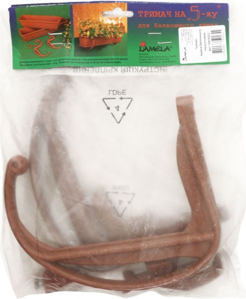 Держатель для балконного ящика Ламела терракотовый 433 12х15 см 