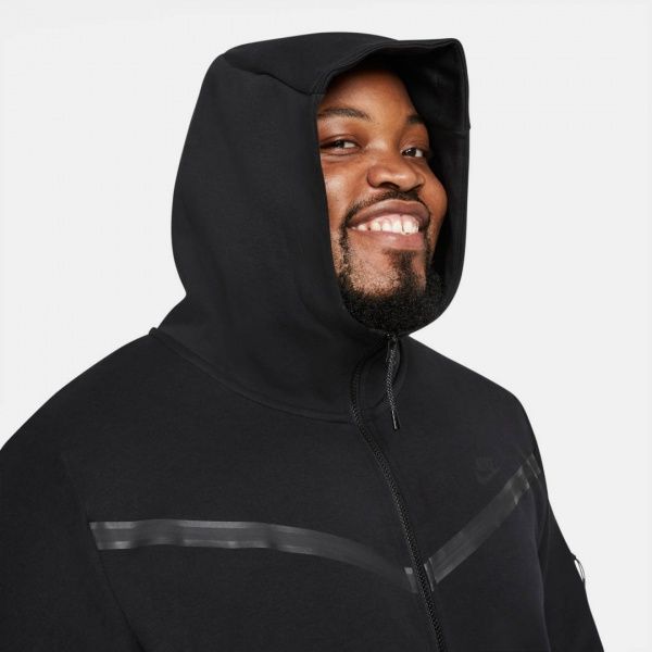 Джемпер Nike M NSW TCH FLC HOODIE FZ WR CU4489-010 р. XL черный