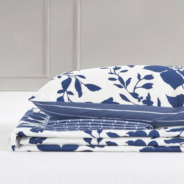 Комплект постельного белья Terme семейный белый с синим La Nuit 