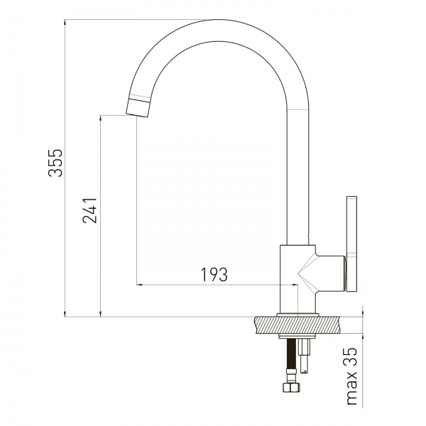 Смеситель для кухни VOLLE Mora 1537.110104