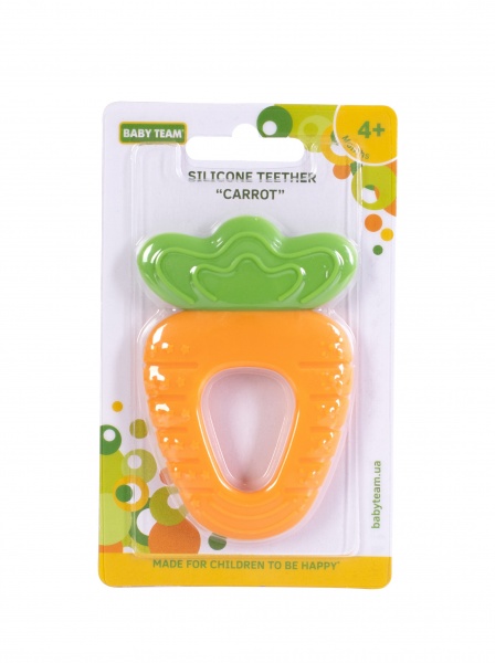 Прорезыватель силиконовый Baby Team Морковка 4021