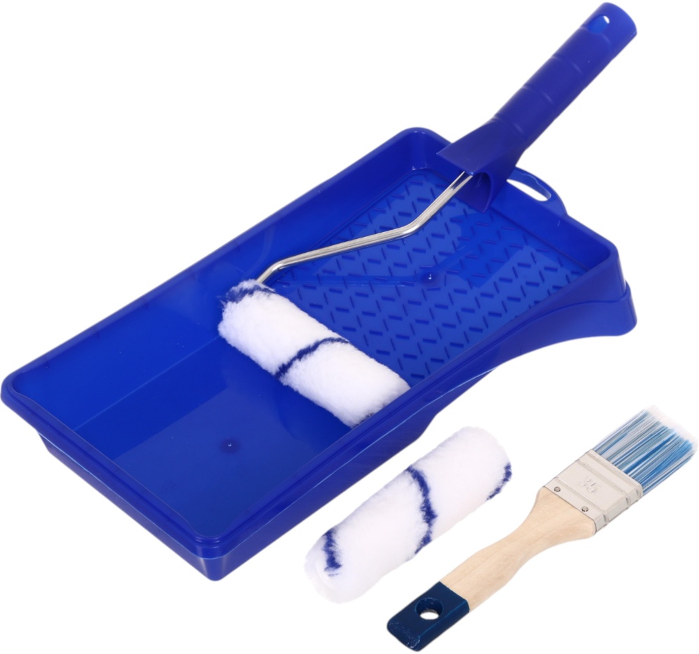 Ванночка для краски с валиком Tempo 100 мм с дополнительным валиком 100 мм и кисточкой 1,5