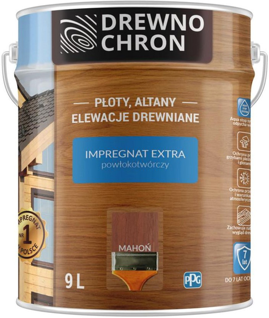 Пропитка Drewnochron Impregnat Extra Дуб полумат 9 л 9,43 кг