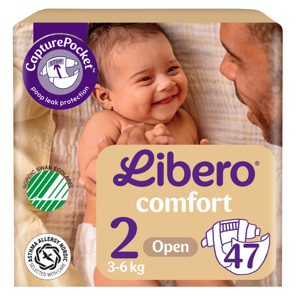 Підгузки Libero Comfort 2 3-6 кг 47 шт.