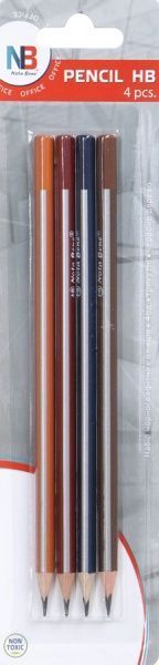 Набір олівців чорнографітних 4 шт. червоне дерево Nota Bene