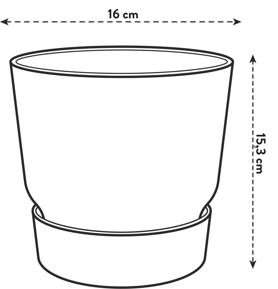 Вазон пластиковый пластик Greenville round круглый сливовый 2,1 л Elho (549633)