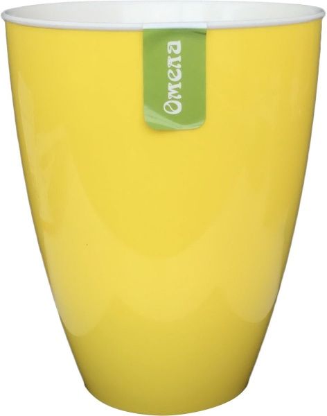 Горщик пластиковий Омела Самозволожуючий 1,3 л круглий лимонний 