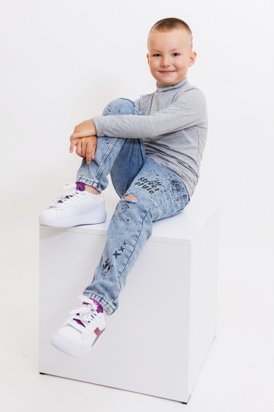 Водолазка для мальчика KOSTA р.146 серый меланж 2498-10 