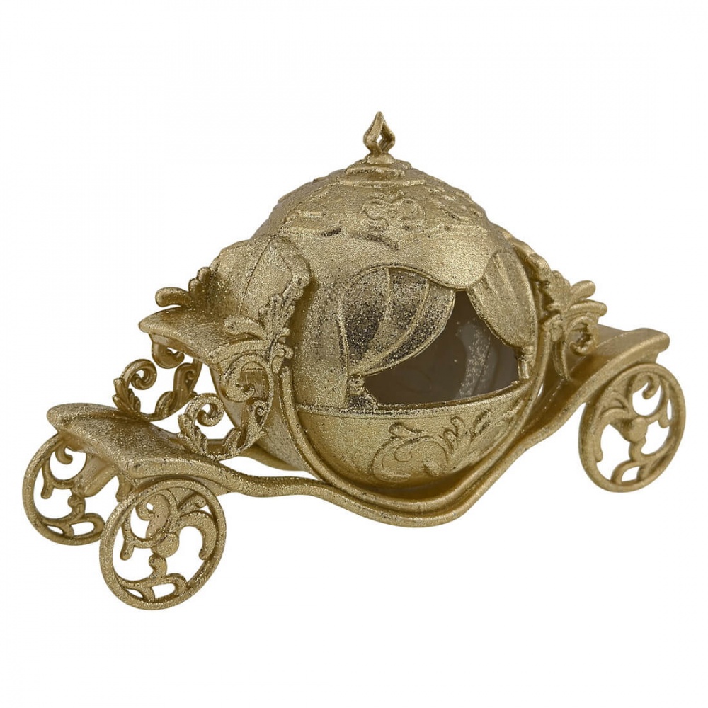 Украшение новогоднее MIS LT Карета 8,5 см золотой