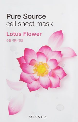 Маска MISSHA Pure Source Cell Sheet Mask Lotus тканинна 21 г