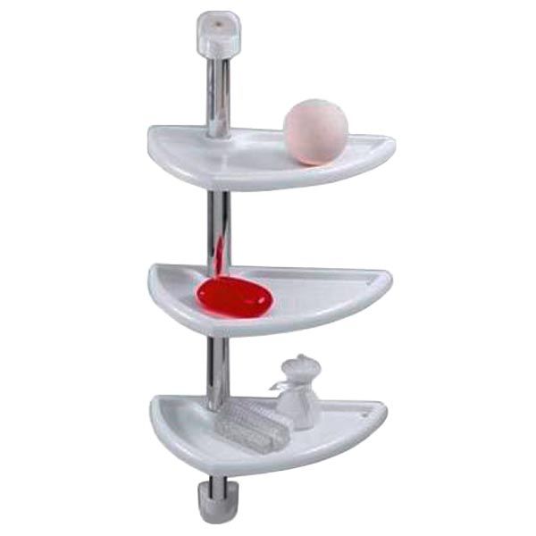 Полиця Prima Nova з металевою трубкою 27.5х16 см біла